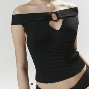 Off The Shoulder Crop Sweater